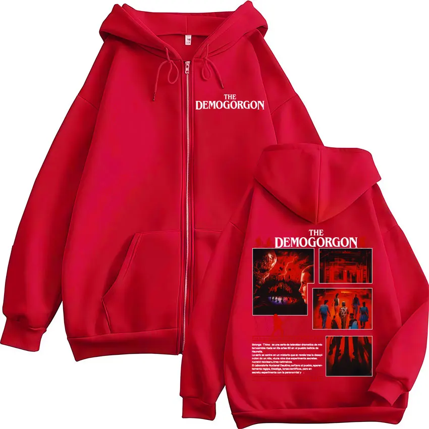 Eddie Munson The Demogorgon Cannibal Flower Zipper Hoodies Men's Women Clothing Fashion Zip Up Hooded Sweatshirts Jackets Coats