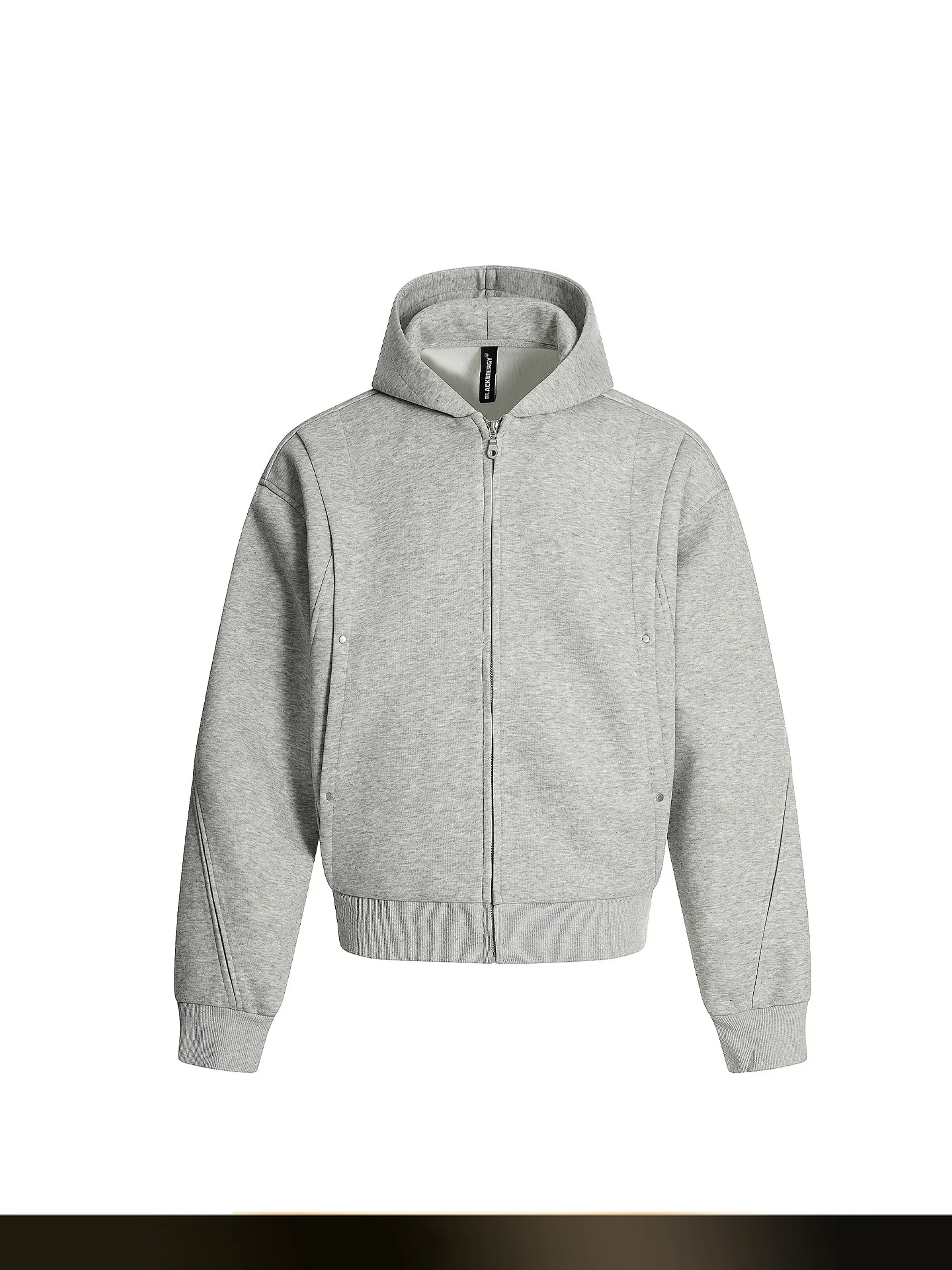 

American Retro Pure Color ort Hoodie Men's Casual Sportswear Autumn Design Sense Open Cardigan Jaet for Teenagers