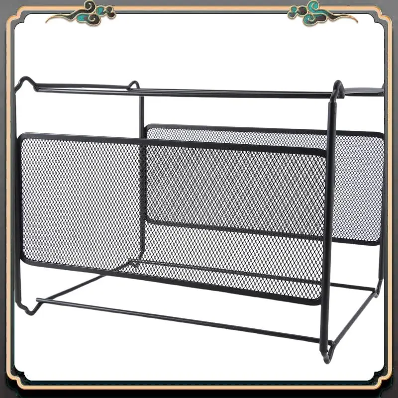 Reliable-A4 Mesh Metal File Organizer Box Hanging File Folder Box Desk Storage Holder Shelf Holder Storage For Office Home