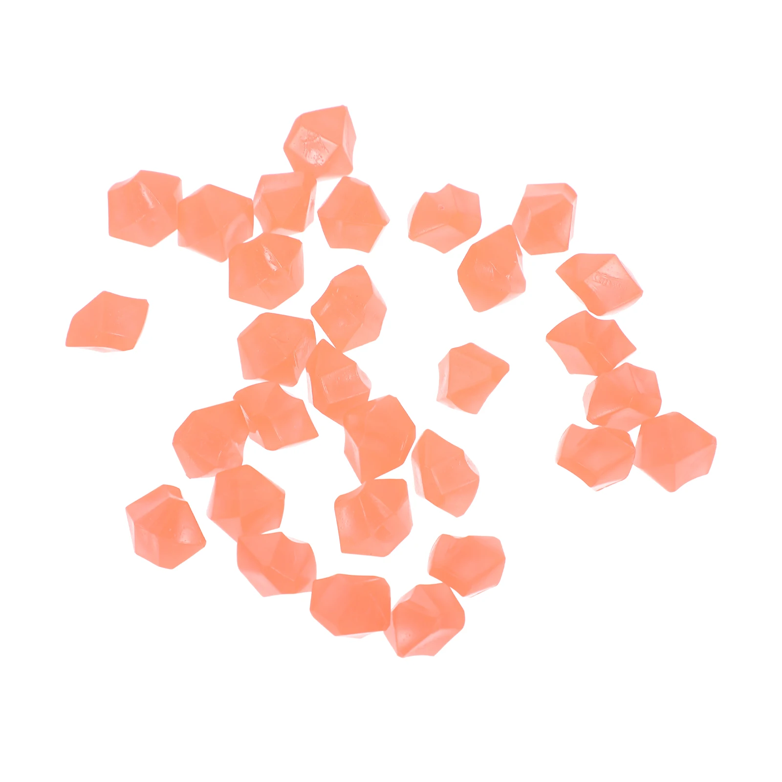 

200pcs Stones 14mm Orange Aquarium Decorative Rocks Luminous Garden Landscaping Accessory Fish Tank Ornament