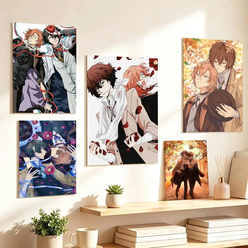 Cool S-Soukoku Dazai Chuuya  Poster HD Self Adhesive Waterproof Wall Art Ideal for Home Office Dorm Gift