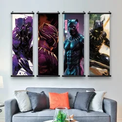MINISO Black Panther Movie Poster Wall Artwork Canvas Painting Home Decoration Hanging Scroll Decor The Avengers Wallpaper Gift