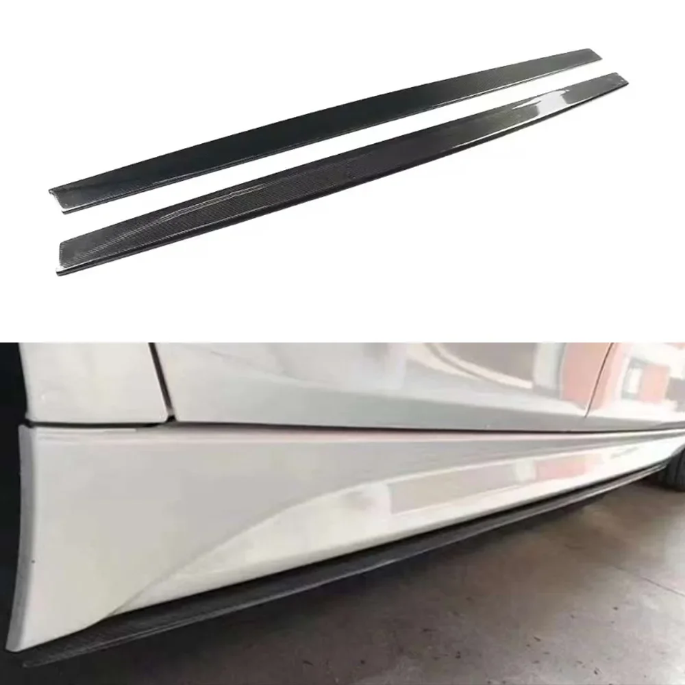 For 14-2020 BMW M3 M4 F80 F82 Genuine Dry Carbon Fiber Side Skirts PSM MP Style Side Package Apron Edge Spoiler Body Kits Trim