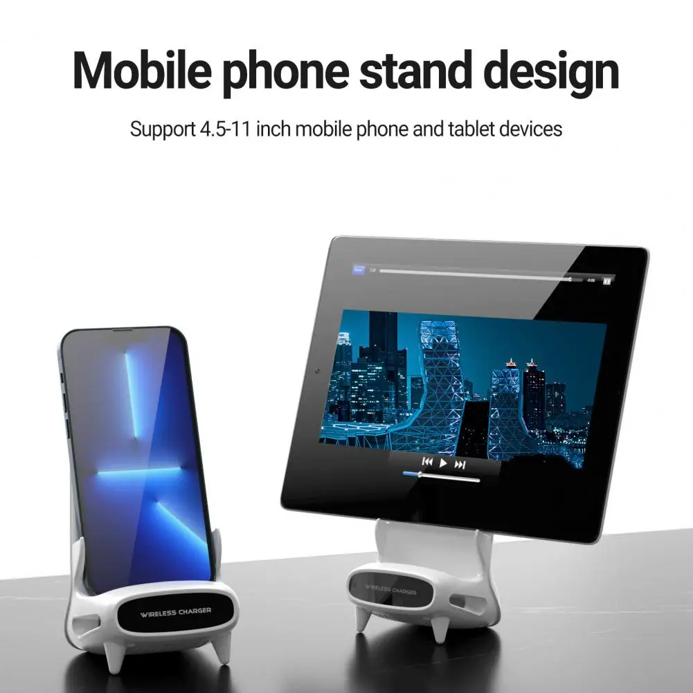 Stable Sensitive Induction 15W Wireless Charging Station Universal PC Wireless Charging Dock for College Dorm