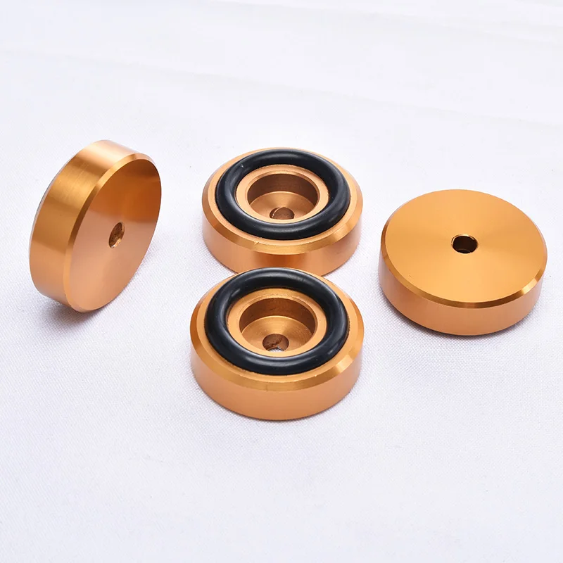 KYYSLB Diameter 30 Mm Height 11 Mm All Aluminum Amplifier Chassis Feet with Rubber Ring Shock Absorption Aluminum Machine