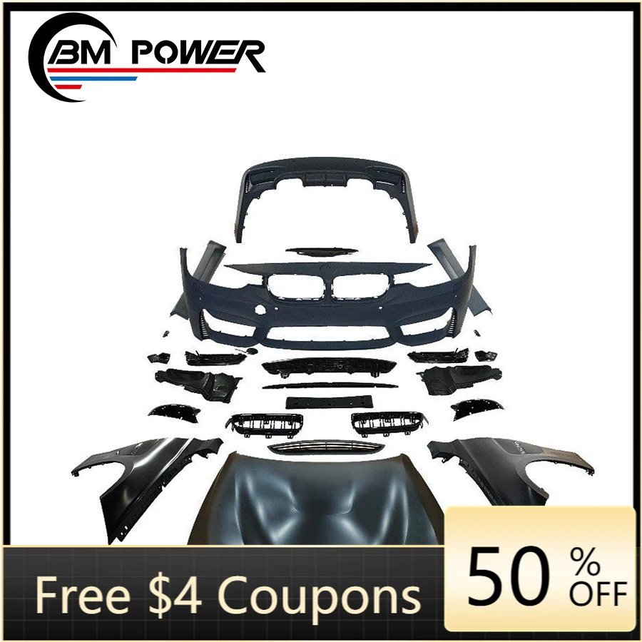 

Auto Parts Car Bodykit Full Body KitF80 M3 Modified Facelift for BMW 3 Series F30 F35 320i 328i 335i Grille Bumper