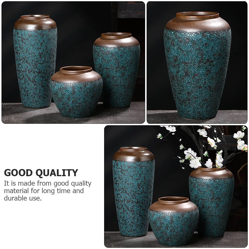 

Ceramics Vase Decorative Flower Container Chic Tabletop Vase Ornament Home Decor Long Lasting Simple Design Practical