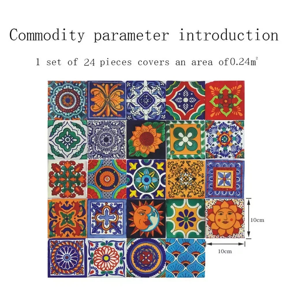 

Home Decor Tile Mosaic Stickers Easy To Clean Easy To Install PVC Material Unique Tile Mosaic Design Various Sizes