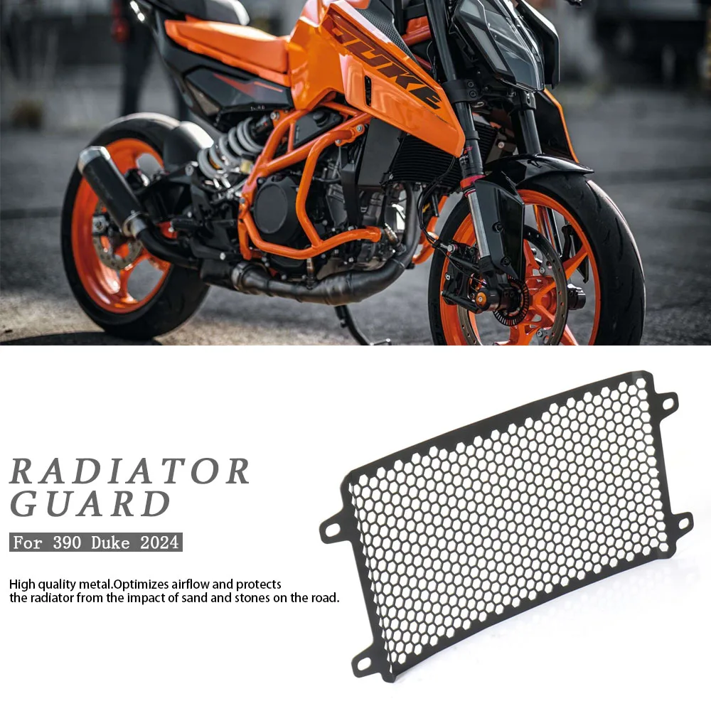 New Honeycomb Radiator Guard Grill Cover Protector Black Grille Accessories For 390 Duke 390DUKE 390 DUKE 2024