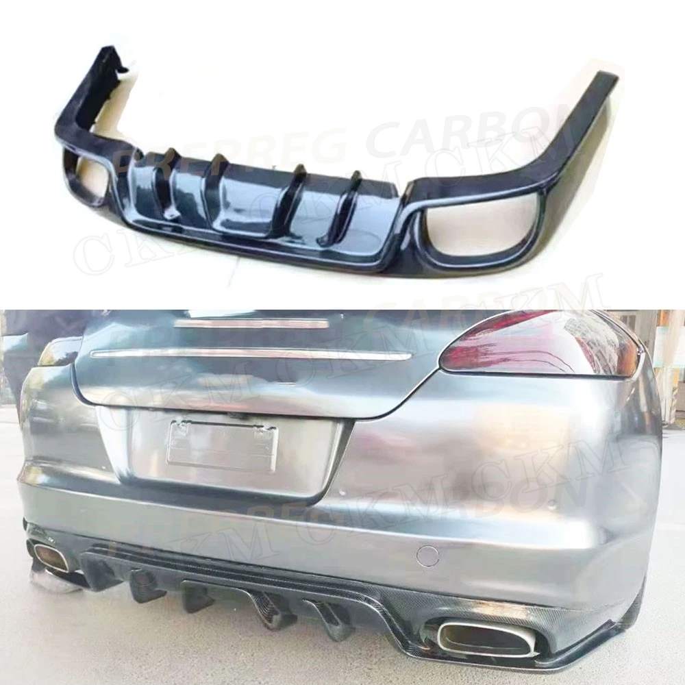 

Carbon Fiber Rear Bumper Lip Diffuser FRP Unpainted Bumper Cover Auto Car Decpration For Porsche Panamera 970.1 2010-2014 Body