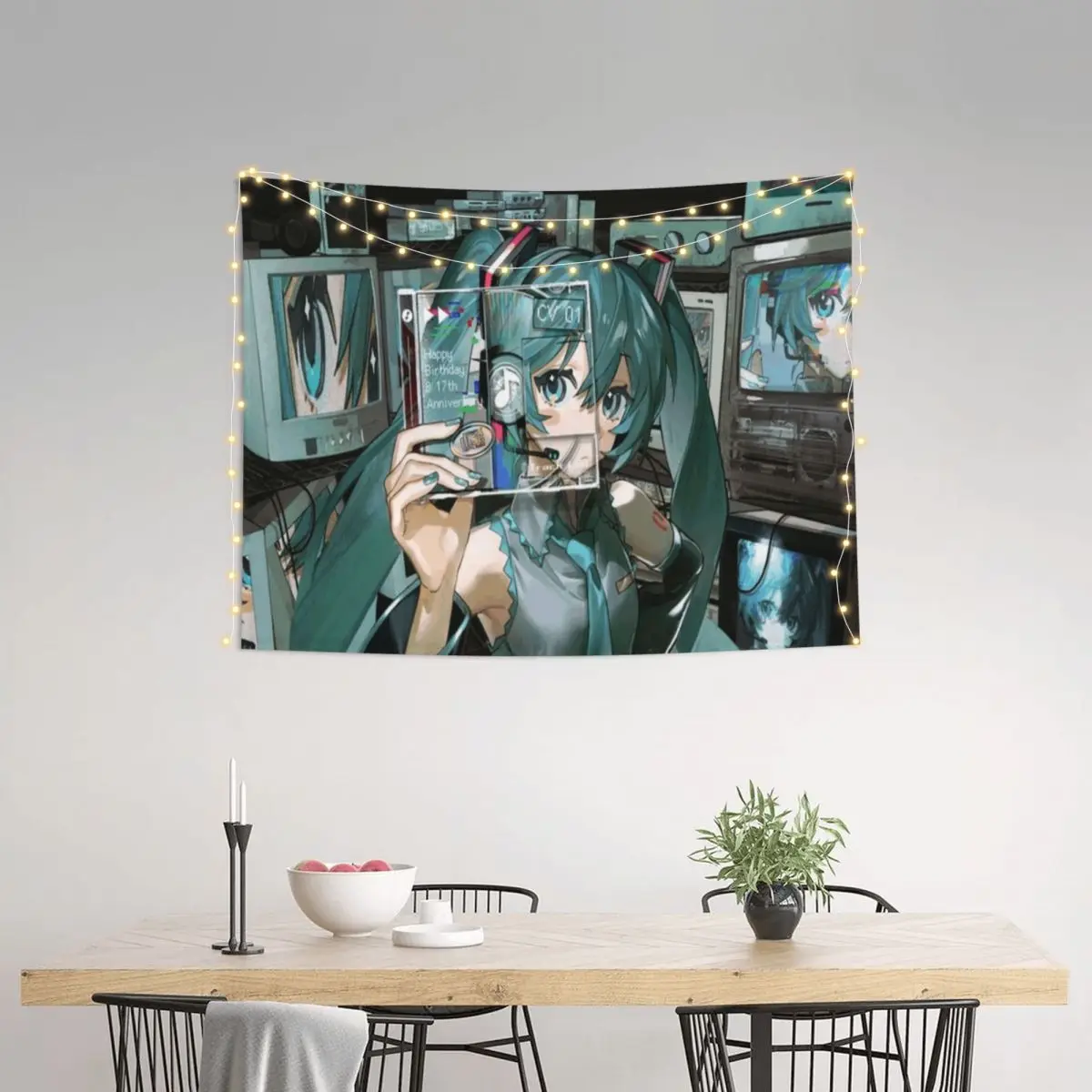 Hatsune Miku Tapestry Wall Hanging Tapestries for Bedroom Dorm Room Decor