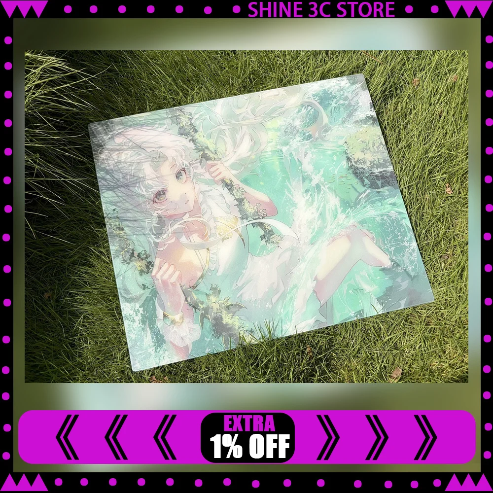 New Kielo Lab Laviena Tempered Glass Mouse Pad 490x420mm Anime Gaming Desk Mouse Mat for FPS Esports PC Gamer Accessory Gift