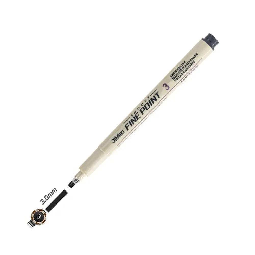 

1Pcs Micron Ink Marker Pen Hook Line Art Supplies Drawing Pen Pigment Liner 12 Tips Sketching Needle Pen