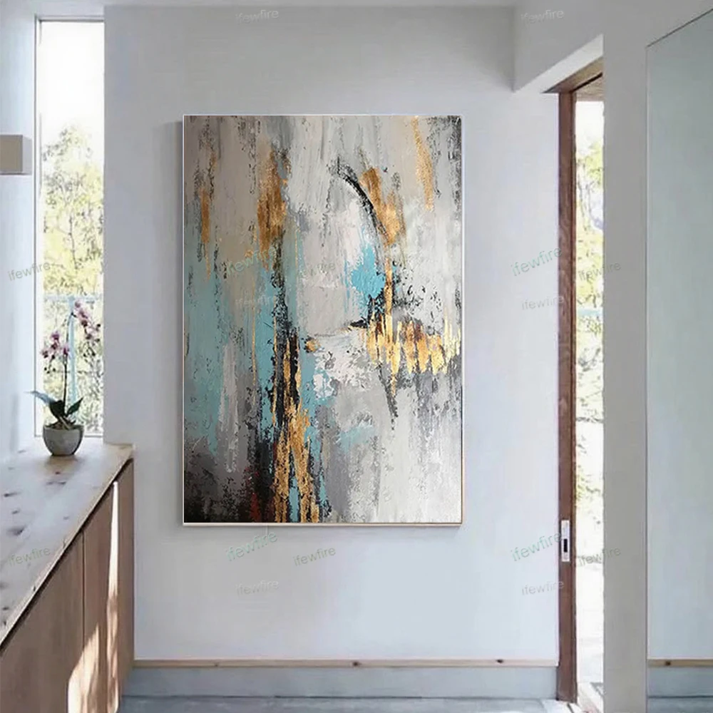 

Large 100% Hand-Painted Rose Abstract Modern Oil Painting On The Canvas Of The Art Wall Picture For The Living Room Decor Mural
