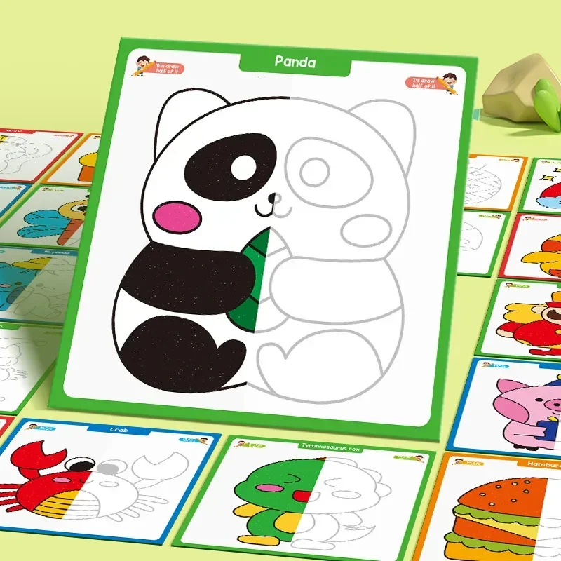 الأطفال تلوين كتاب الكرتون نمط القلم الكتابة التحكم ممارسة دليل التنوير في اللوحة تلوين كتاب لعبة أطفال