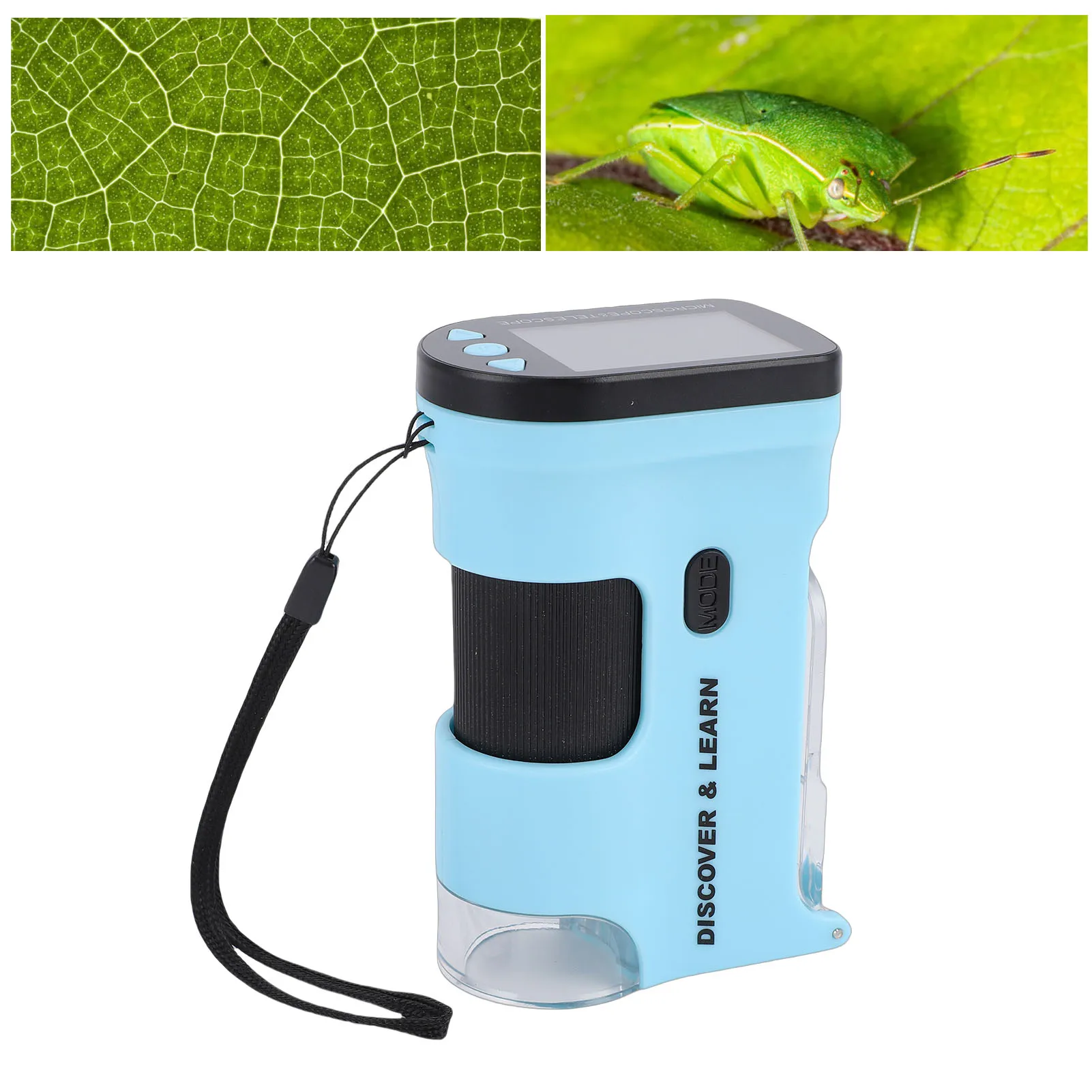 

Цифровой ручной микроскоп с аккумулятором 2000 мАч, цветным ЖК-экраном 2 дюйма, широким спектром применения, 3 светодиодами для освещения (для камня)