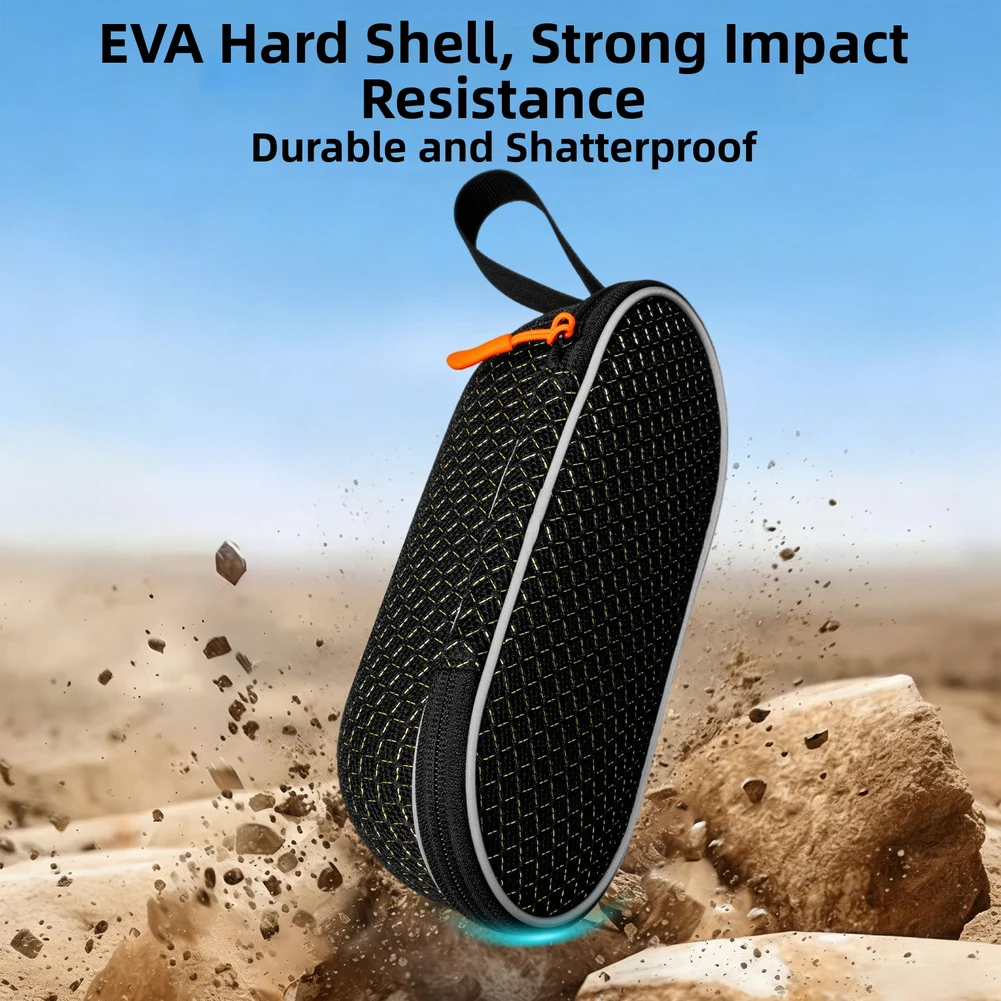 Shockproof Hard Shell EVA Storage Bag For Harman For Kardon Luna 2 Portable Protective Case 23x10x8CM Black Transparent Design