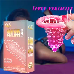 Passion Condoms Large Particles Penis Sleeves Vaginal Stimulation Sex Toy For Adult Men Rubber Latex Dotted Condom Sex Shop