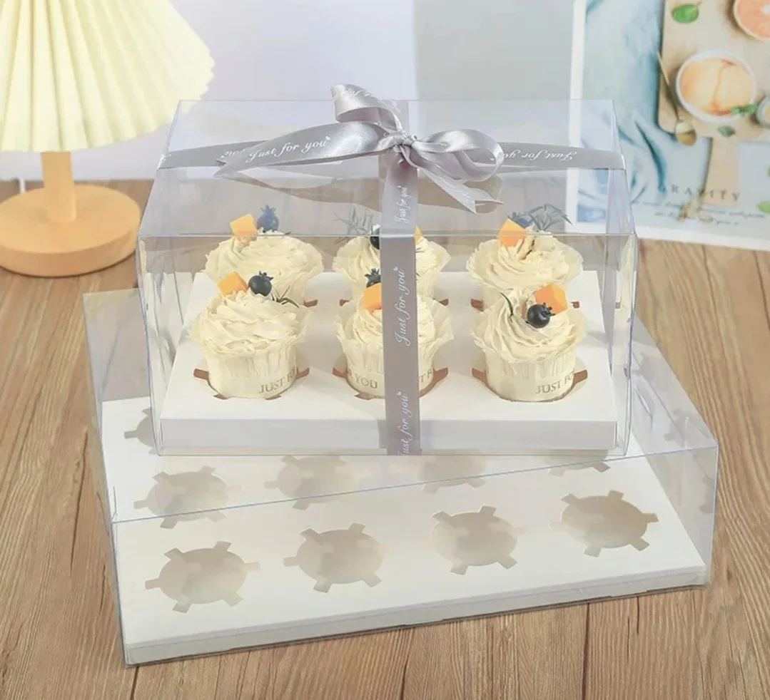 

Transparent Cake Paaging Box Paper Cup Cake Box Festival Decoration Supplies Gift Paaging Box Transparent Design