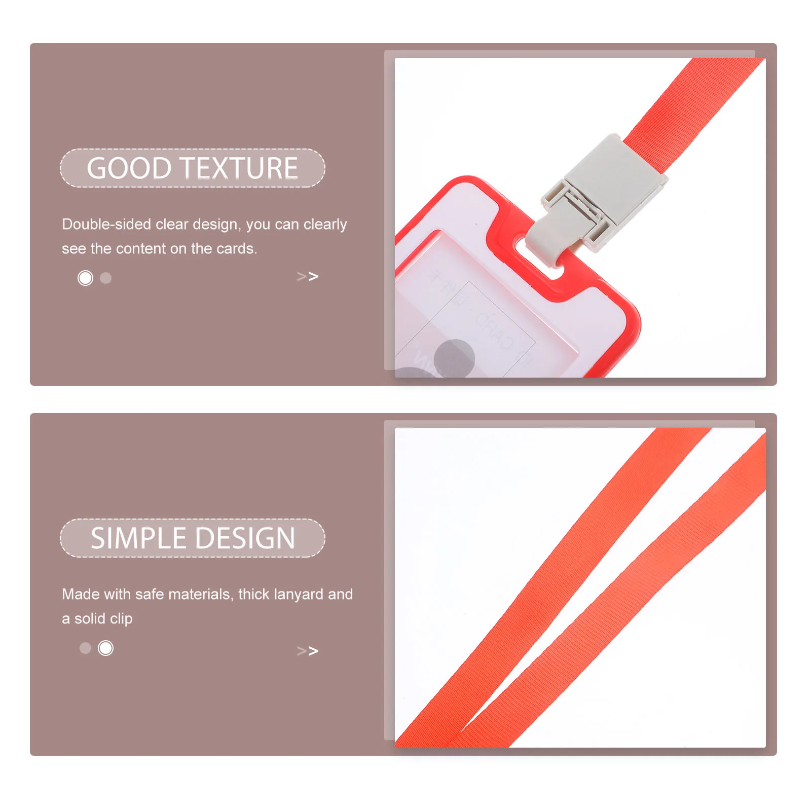 

10pcs Id Card Holder Badge Sleeve Lanyard For Name Tag Clear Protective Cards Cover Anti-Scratch Pp Polyester Material Office