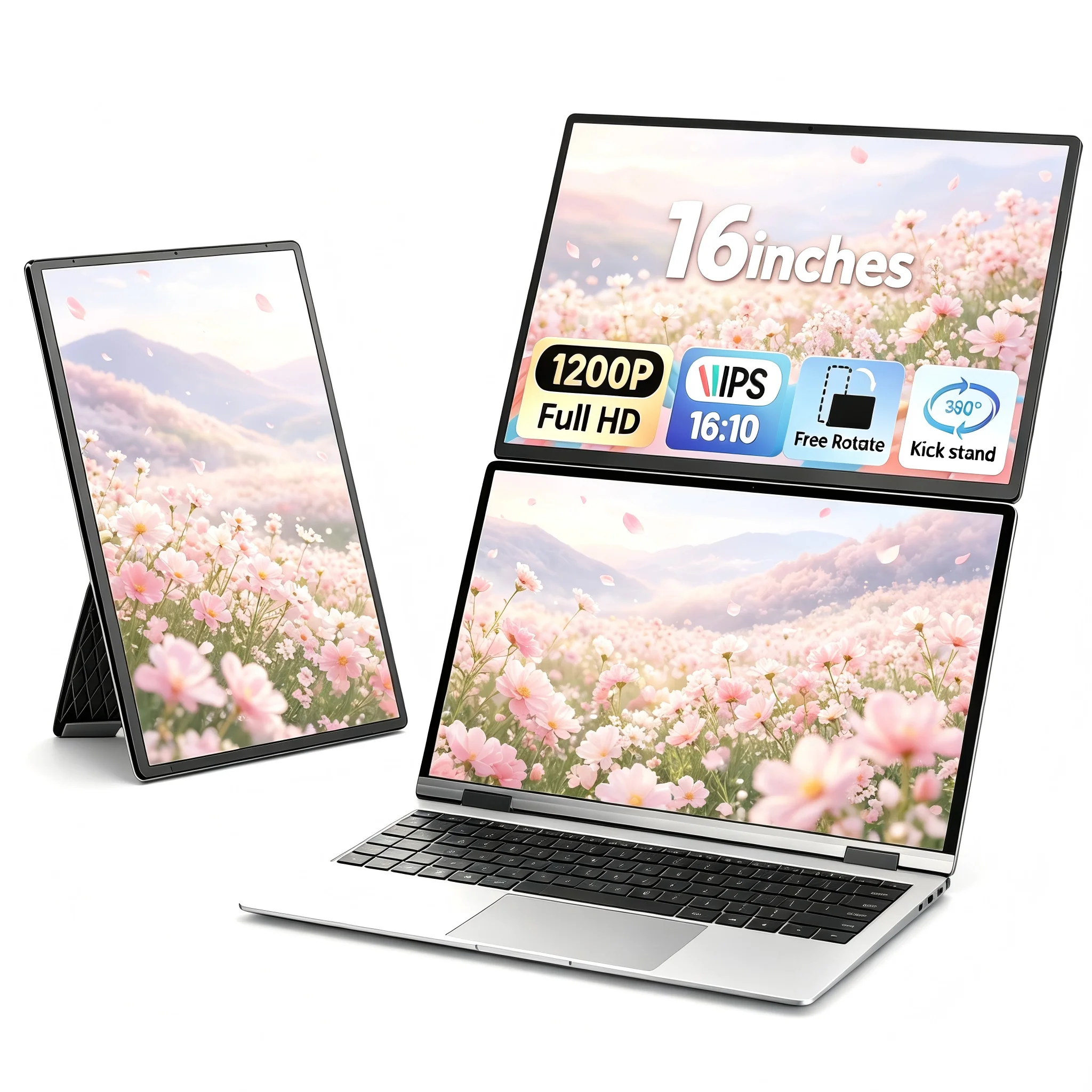 Double Monitor Laptop Mobile Phone Mini Display 16 Inch IPS LCD Screen For Business Travel And Remote Work
