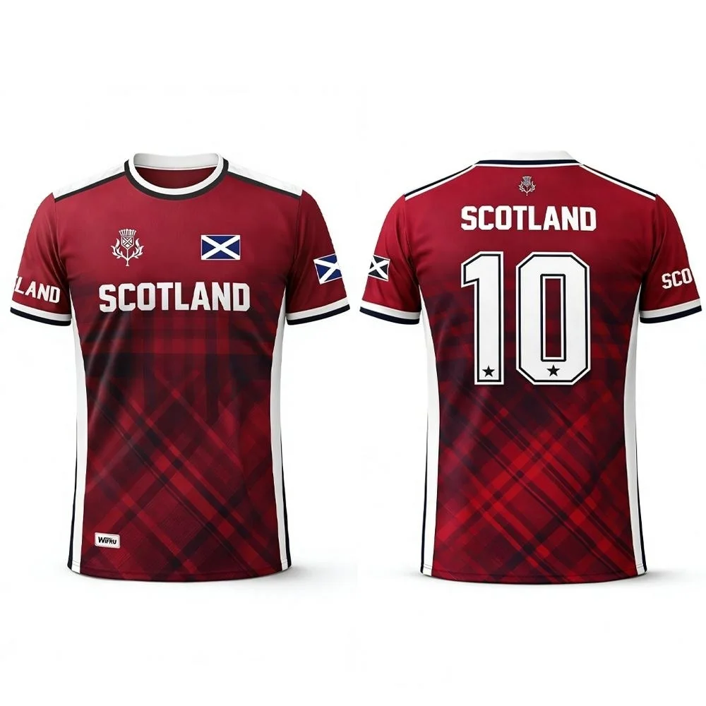 Scotland National Team Football Jersey Short-sleeve Sports Shirt for Match Training Fan Souvenir view 4