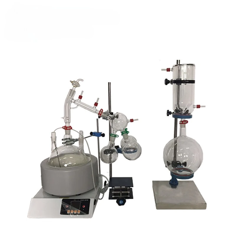 Short-range molecular distillation, laboratory small glass still, chemical equipment plus magnetic electric heating jacket