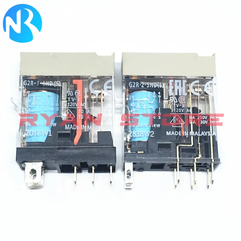 5Pcs 100%New Original Relay G2R 2 SNI G2R-1-SNDI(S) 24V G2R-1-SND(S) SN(S)  G2R-2-SND(S) SN(S) DC24V AC220V AC110V 5A 10A 5/8Pin