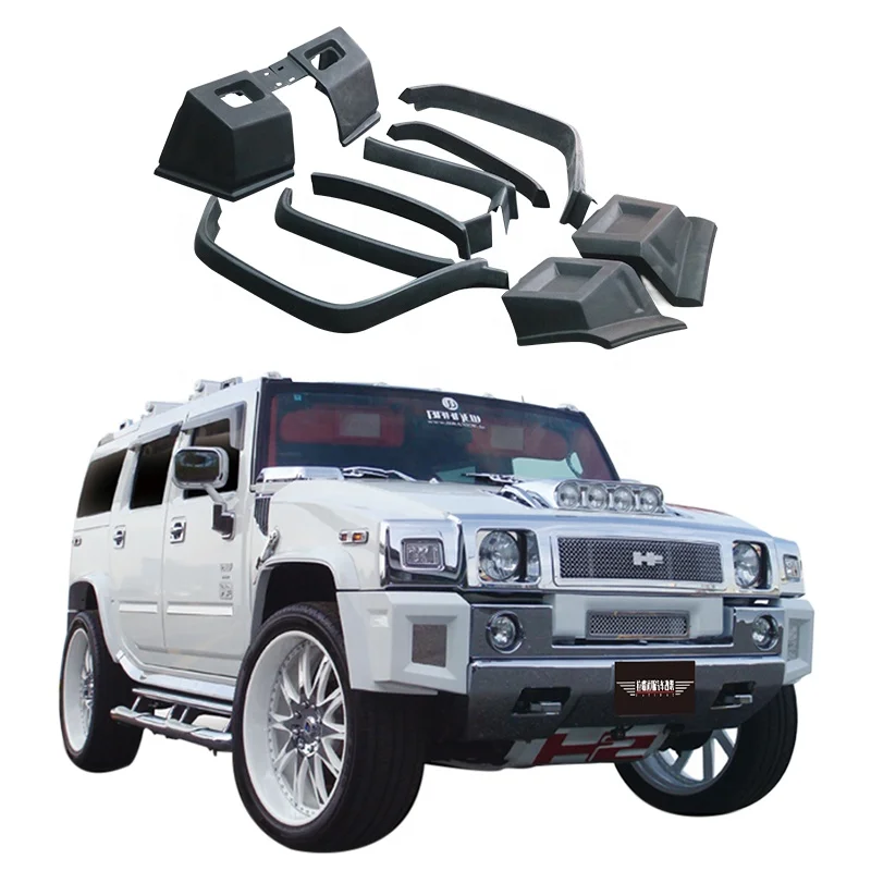 For 2003-2008 Hummer H2 Body Kit Upgraded version Front Rear Bumper Fender