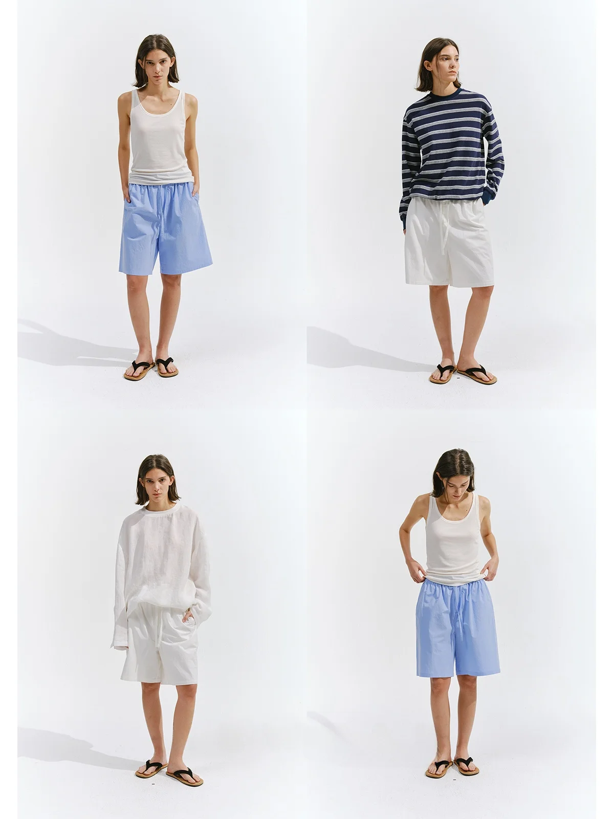 

REWEAR Practical Casual Cotton Elastic Waist Soft Texture Women's Short Pants Commute Comfortable Breathable Spring 2026