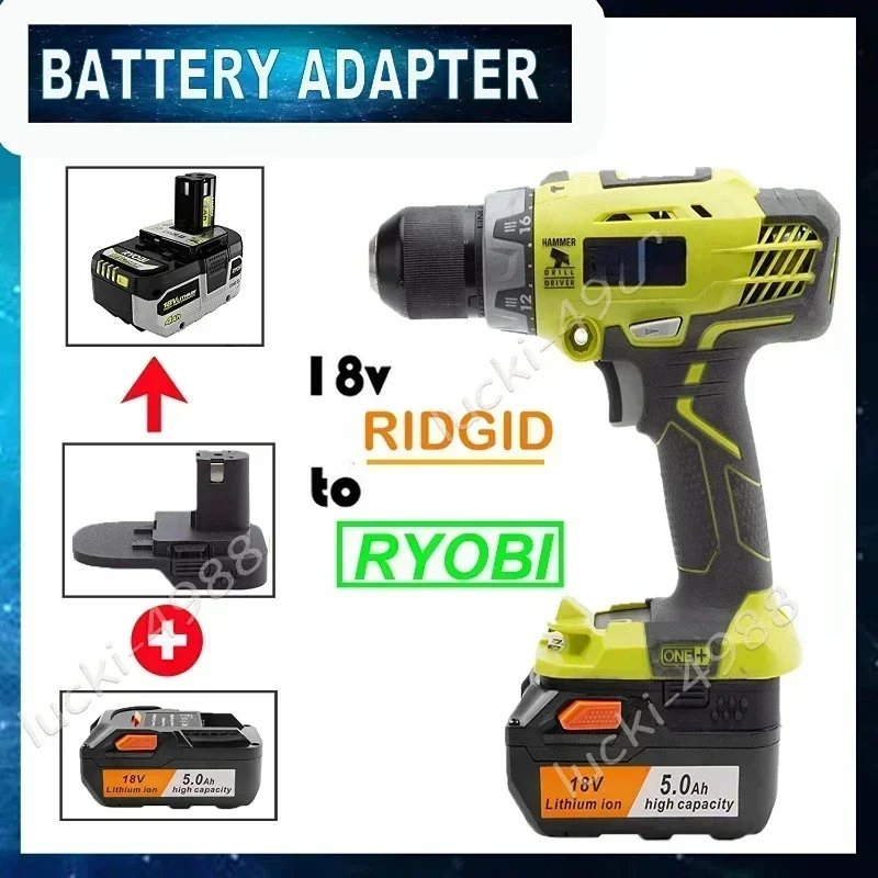 Adaptador de Bateria Conversor para Ridgid Aeg 18v Bateria Converter para Ryobi One Mais 18v Portátil Ferramentas Elétricas Conector Adaptador