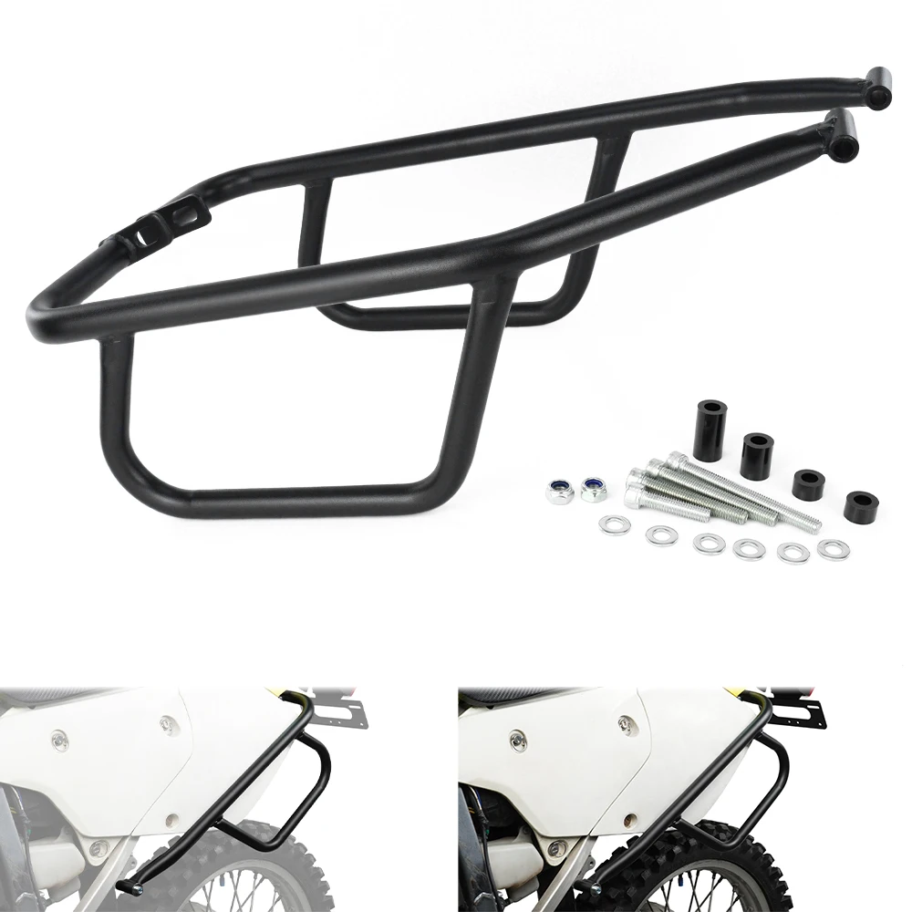

For Suzuki DRZ400S DRZ400SM 2000-2024 DR-Z 400 Motorcycle Steel Side Crash Bar Saddle Bag Support Side Cover Guard Protector