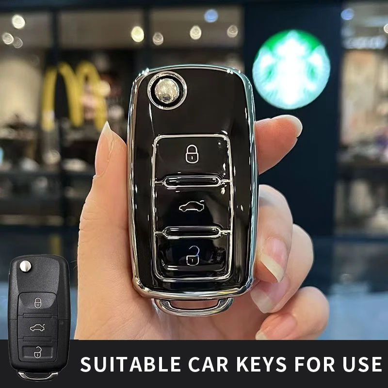 Autoschlüsselhülle Schlüsselanhänger für Volkswagen Schlüsselhülsen Langyi Sagitar Jetta Weiling Bora Tiguan VW Schlüsselanhänger für Autoschlüsseletui