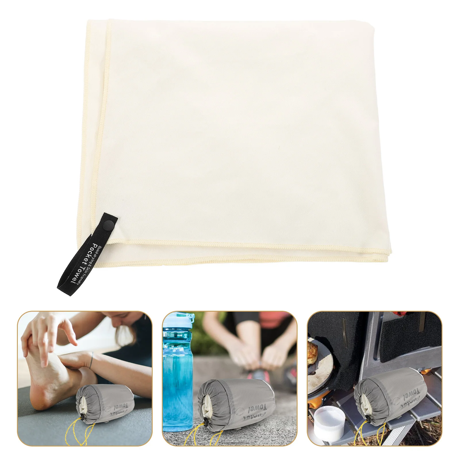 

1Set Fast Drying Sport Towel Dual-Sided Absorbent Cooling Fabric for Men Women Exercise Yoga Beach Running Towel Compact Travel