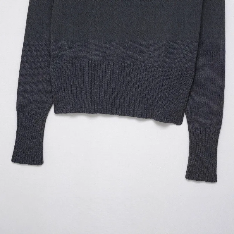 패셔너블한 니트 스웨터 원숄더 디자인 가을 신상 여성 의류 편안한 루즈핏 롱...