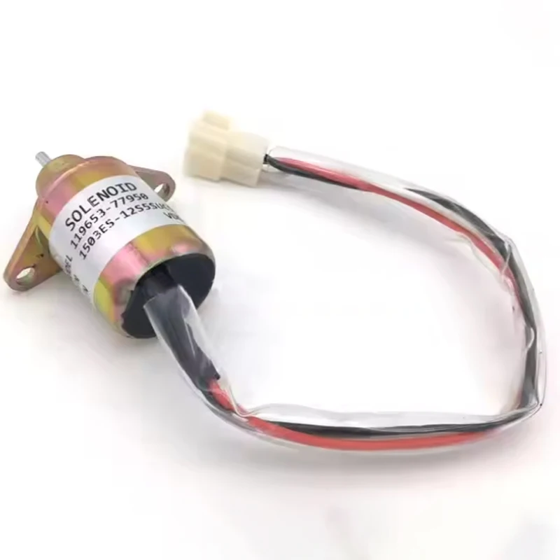 لمحرك يانمار 119653 -77950 صمام الملف اللولبي للإيقاف 12 فولت 1503ES-12S5SUC5S 119285 -77950 SA-4562T SA-5213 #2