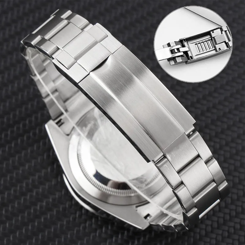 Correa de reloj de acero inoxidable sólido para Rolex Daytona Oyster 21mm 20mm Submariner perpetuo para Seiko NH35 correa de reloj pulsera