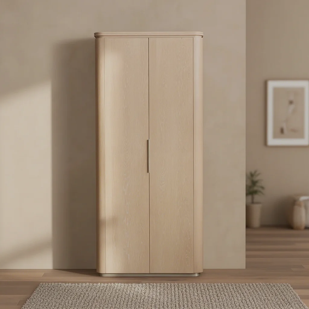 * Contemporary Luxury Solid Wood 2-Door Storage Cabinet with Modern Antique Design for Living Room Home Furniture