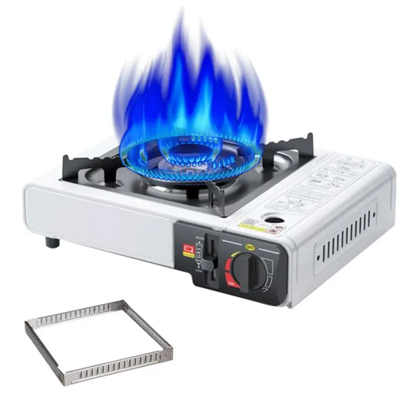 

Cassette Stove Camping Outdoor Cooking Stove Heavy Duty Cooker Multi-Stage Flame Control Automatic Ignition For Picnic Hiking