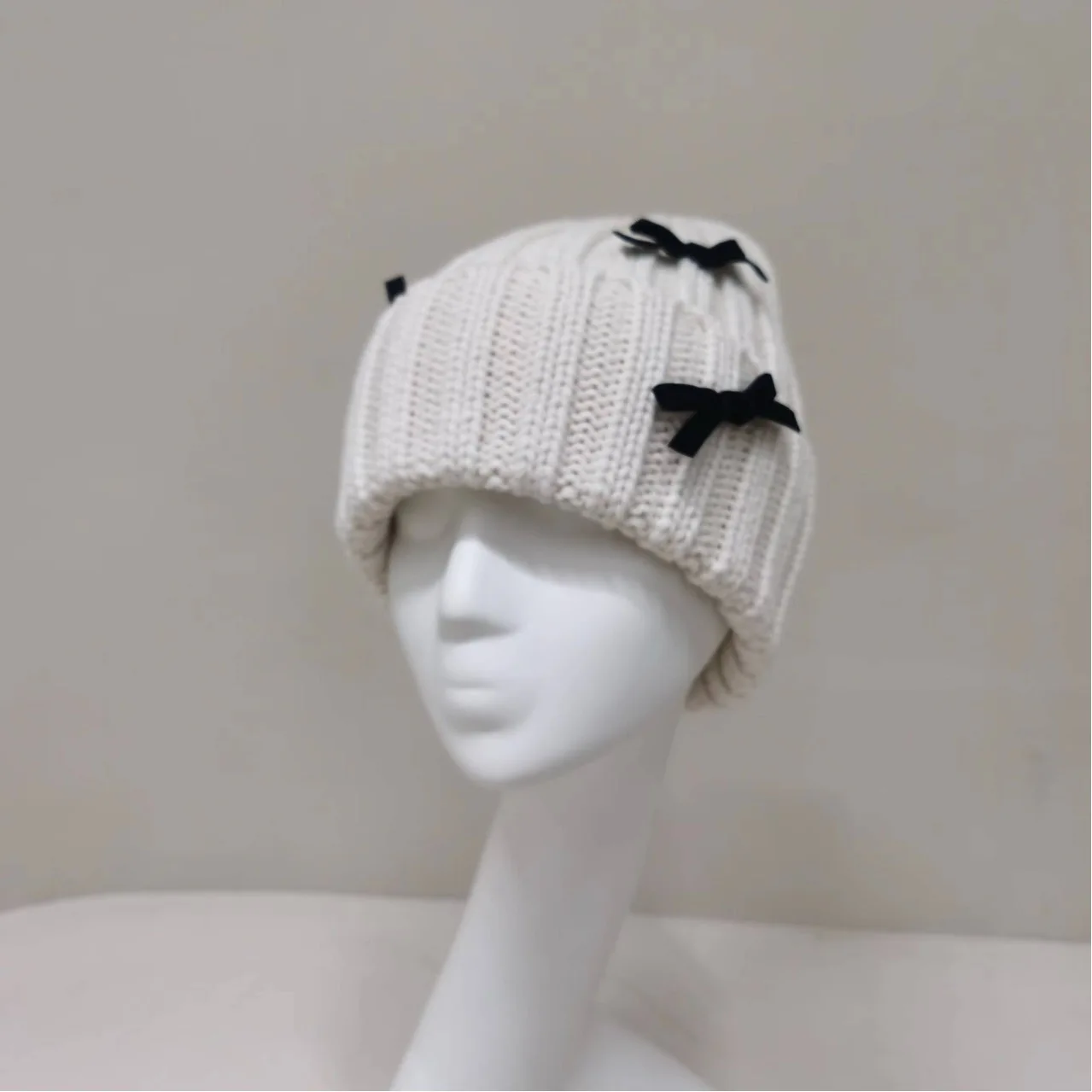 New Winter Korean Version Candy Color Rabbit Fur Fashion Simple Baotou Hat Women's Plush Thermal Knit Hat Cold Hat Pullover Hat