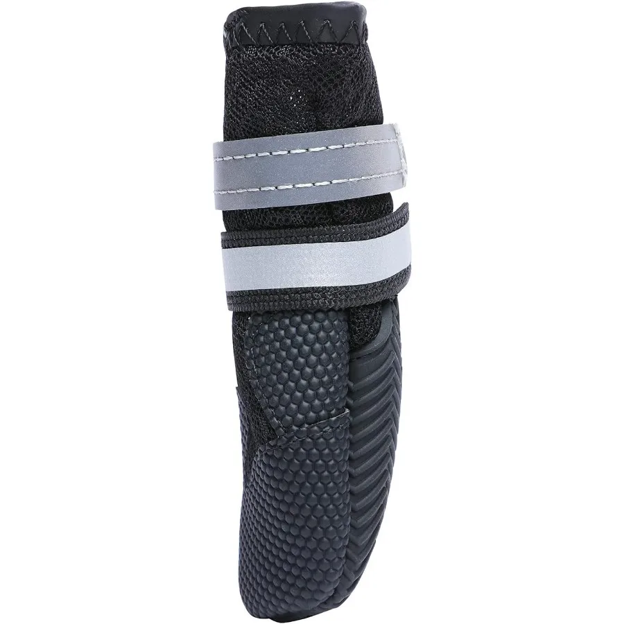 รองเท้าสุนัขตาข่ายระบายอากาศพร้อมพื้นยางนุ่มกันลื่นสำหรับสุนัขขนาดกลางและขนาดใหญ่ ตัวป้องกันอุ้งเท้าที่ดีที่สุดสำหรับการเดินในฤดูร้อนบนพื้นร้อน