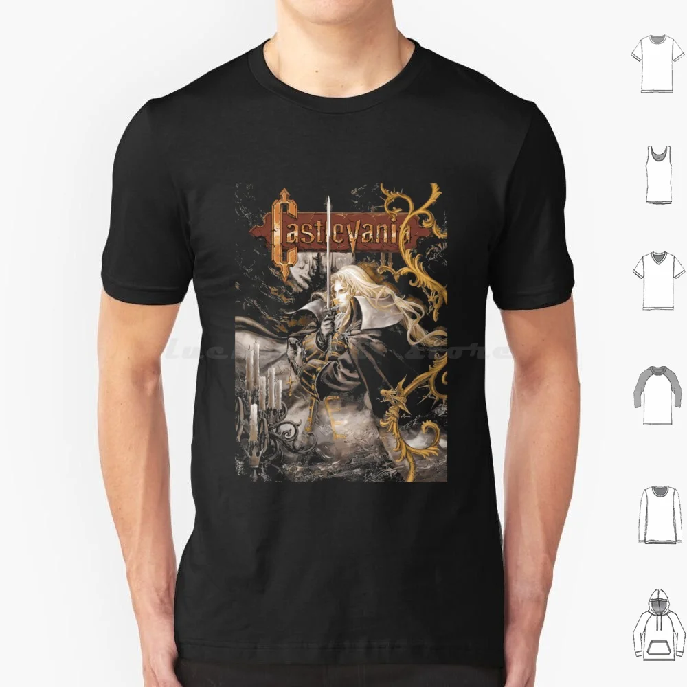 Castlevania Symphony Of The Night T Shirt Cotton Men Women DIY Print Castlevania Dracula Alucard 1997 Games Retro Vintage Ps1