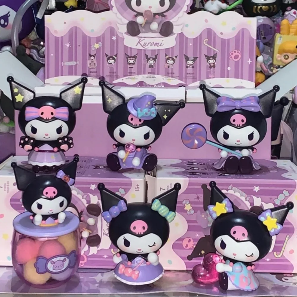 

Sanrio Kuromi фигурка хиппера аниме загадочные слепые коробки украшение автомобиля для комнаты собирать игрушки для детей рождественский подарок-сюрприз
