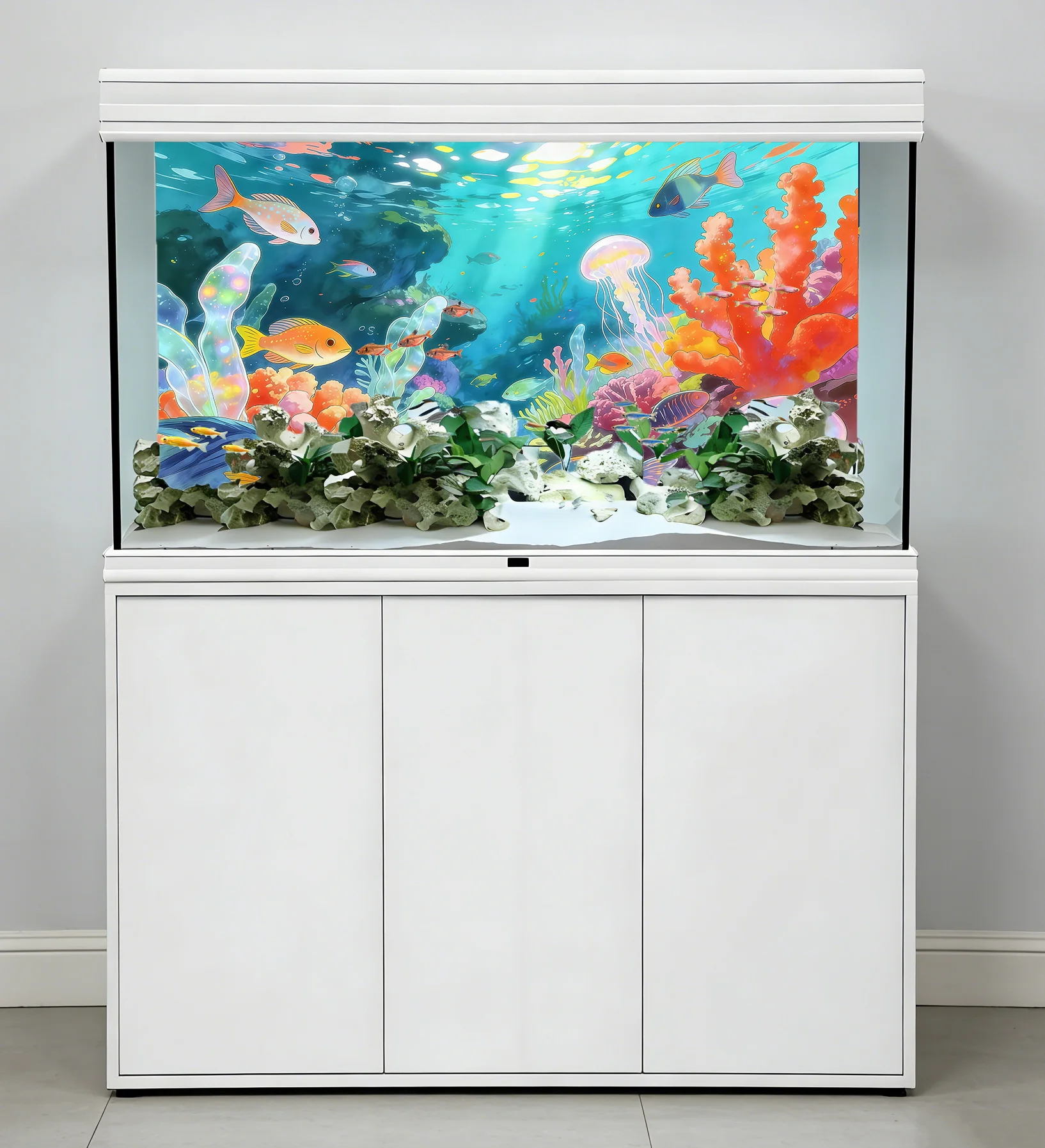 Fond d'aquarium, décor pour aq - Aquarium Fish Of The World avis et prix