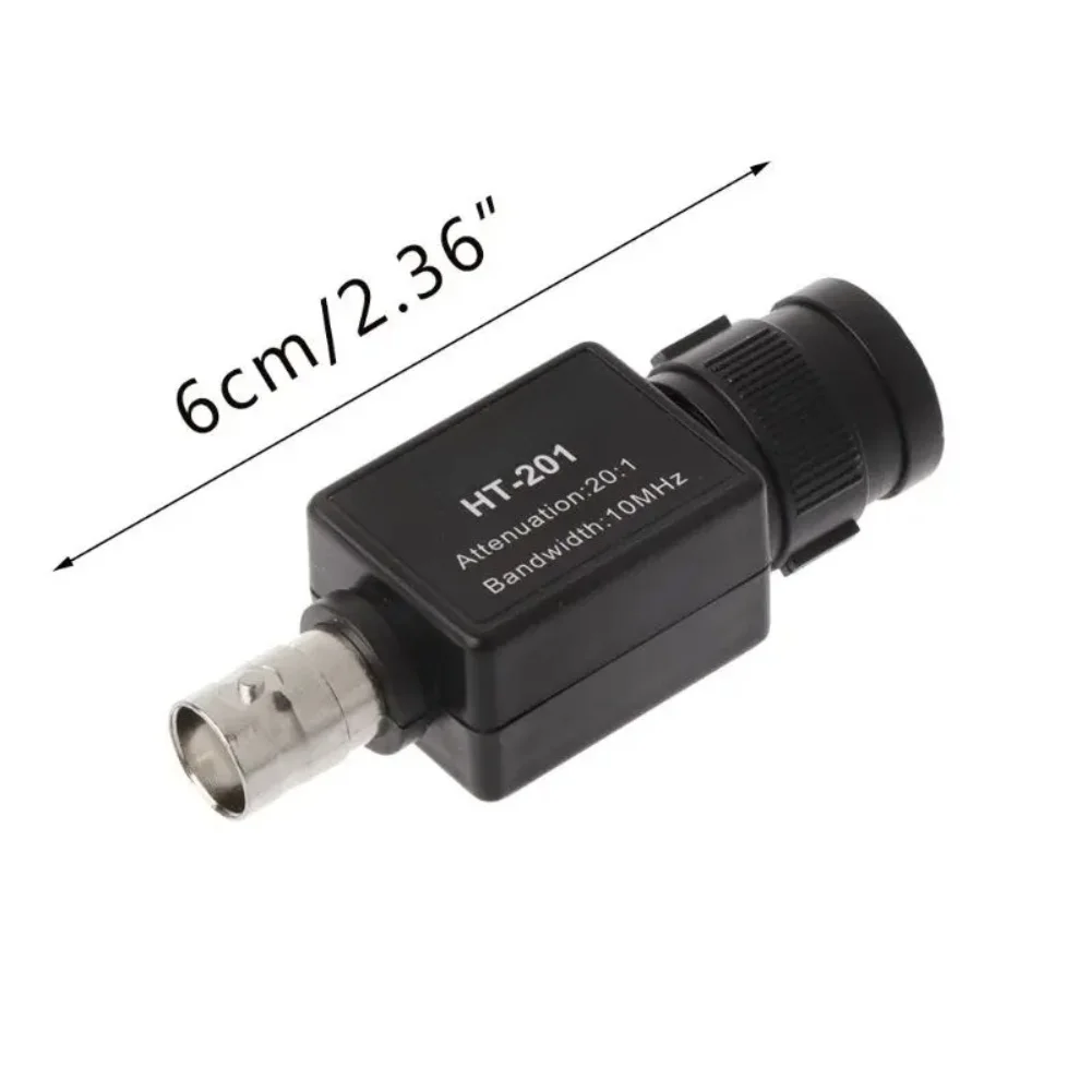 HT201 20:1 Voltage Attenuator 10MHz For Oscilloscope Signal Reduction Module Case Circuit Debugging Tool HT201