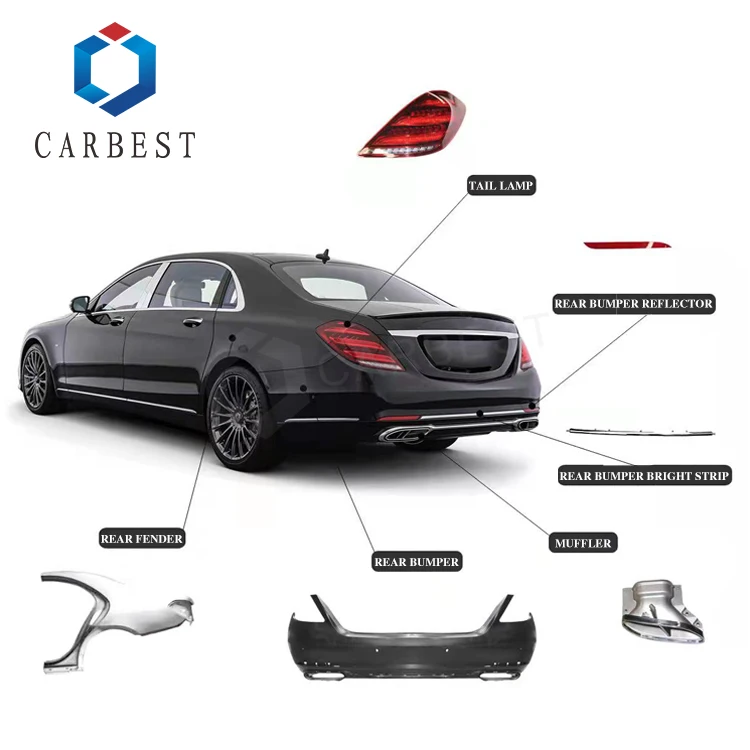 CARBEST 2006-2013 S Class Body Kit for W221 Mercedes-Benz Upgrade To W222