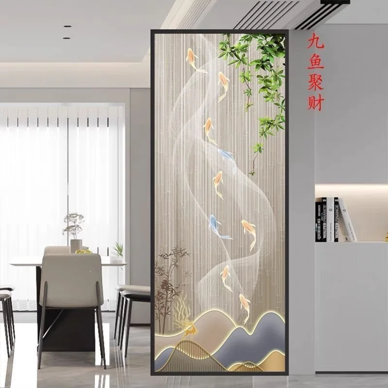 YFY Modern Simple Light Luxury Art Glass Screen Partition Half Wall Living Room Block Entrance Entrance Entrance Bedroom