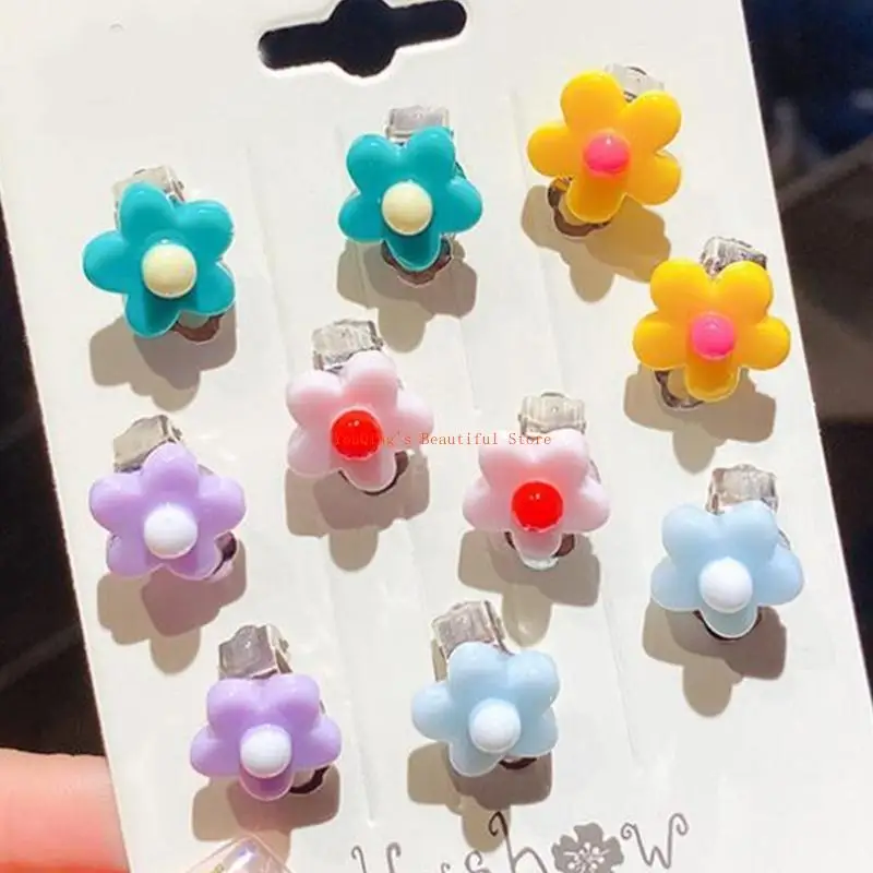 N0HE Small Flowers Crystal Epoxy Resin Mold Earrings Jewelry Silicone Mould DIY Crafts Decorations Casting Tool