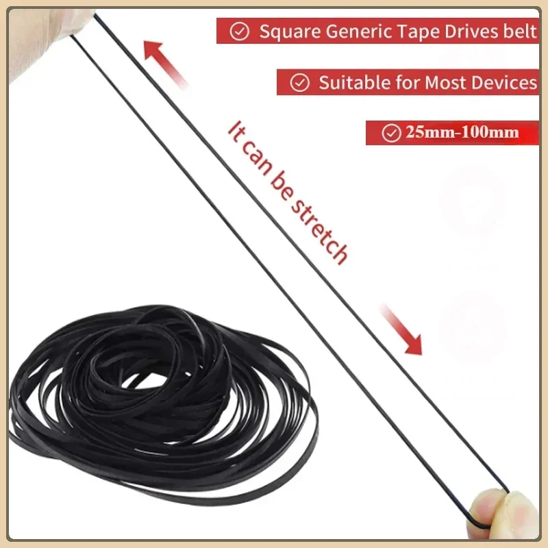 10pcs CD DVD Rubber Belt Turntable New Assorted Strap Cassette Tape Recorder Cassette Tape