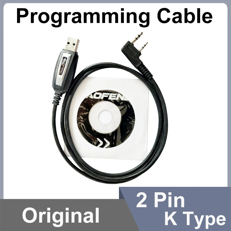 USB Programming Cable Quansheng UVK5 UVK6 5RPlus Baofeng 18Pro 13Plus 17Plus V2 Programming Cable CD Software Radio Accessories